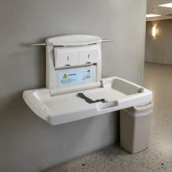 Wall Mounted Baby Changing Station Multifunctional Foldable Diaper Changing Table Fold down Baby Changer Portable Space Saving