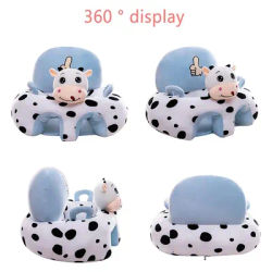 A01F-Baby Sofa Support Chair Soft Plush Cartoon Animal Baby Sitting Chair Learning Sitting Seat