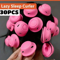30PC Hair Curlers Set Heatless Soft Gentle Hair Care Roller Lazy Curling Rod for All Hair Type Easy DIY Perming Tool Bell Shaped