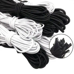 5Meter 1mm/1.5mm/2mm/3mm/4mm/5mm High-Quality Round Elastic Band Elastic Rope Rubber Band DIY Sewing Accessories