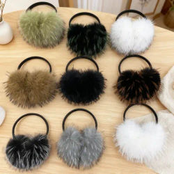Couvre-oreilles doux en peluche pour l'hiver, pour femmes et hommes, protection extérieure en fausse fourrure de raton laveur, bon effet isolant