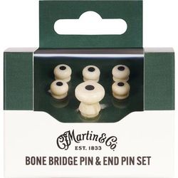 Martin Guitar Bone Bridge & End Pin Black