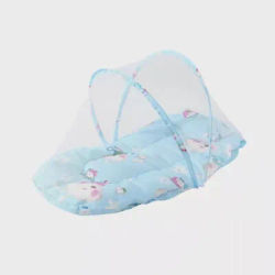 Foldable Baby Mosquito Net with Cotton Pad Pillow No Installation for Crib Travel Safe Sleep