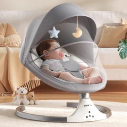Upgrade Electric Baby Bouncer Bluetooth Music Baby Swings Electric Enabled Automatic, Baby Rockers Infant Electric Rocking Chair