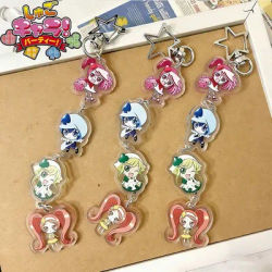 Anime Shugo Chara Amulet Heart Amulet Spade Amulet Clover Amulet Dia Cosplay Keychain Acrylic Keyring Key Chain Accessory Props