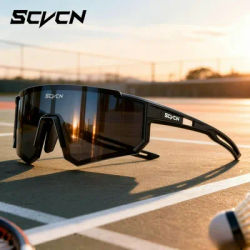 SCVCN Outdoor Cycling Sunglasses Men Road Sports Mountain Climbing Glasses Women Bicycle Cycling UV400 Goggles Hiking Eyewear