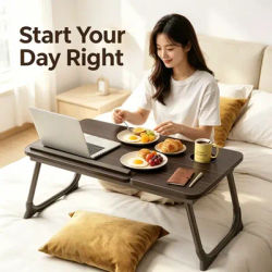 Folding Adjustable Bed Desk – Small Lazy Computer Table for Student Dormitory, Study Writing Notebook Desk Home Furniture