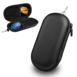 1Pcs Sunglasses Organizer, Double Glasses Case Hard Shell, Eye Glass Case for Women, Dual Sunglasses Travel Case Black