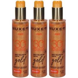 Nuxe Sun Olio Solare Dorato Protezione SPF 30 3x150 ml