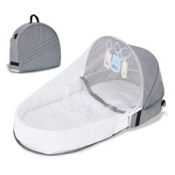 Portable Foldable Baby Bed Multi-Function Travel Baby Outdoor Travel Bionic BB Bed Mosquito Proof Infant Cot Bed New Mommy Bag