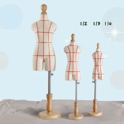 1/4 1/3 1/2 Female Sewing Cloth Mannequin Body for Store Model Busto Dress with Trouser Legs, Jersey Bust, Can Pin Display