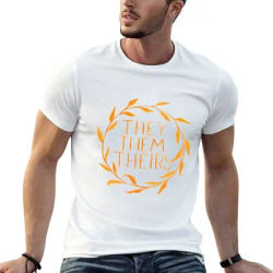 T-shirt en coton de la série They Orange, t-shirts d'anime de haute qualité pour homme, t-shirt uni pour homme
