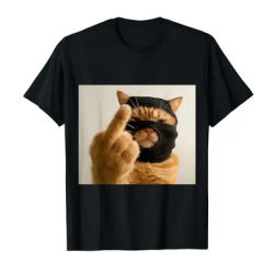 T-shirt Meme Cats pour hommes et femmes, 100% coton, hauts à manches courtes, 0410-2