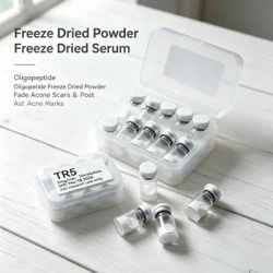 Random Cap Colors. Production Date As Per Actual Goods. 1 Box Contains 10 Vials. Premium TR5 Beauty Freeze-Dried Powder.
