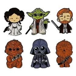 Cute Star Wars Darth Vader & Master Yoda Metal Badge, Classic European and American Sci-Fi Movie Brooch Accessory