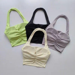 Soutien-gorge de Fitness hauts d'entraînement gymnastique Fitness Sport soutiens-gorge Sexy athlétique Sport soutien-gorge femmes dos nu gymnastique Yoga haut court