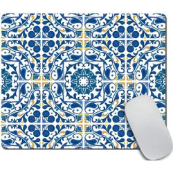 Tapis de souris imprimé en céramique portugaise, idéal pour le bureau, accessoires de bureau et personnalisation de tapis de souris de jeu DIY