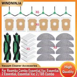 Accessories For iRobot Roomba Combo Essential /2 Essential/ Vac 2 Essential /105 Robot Vacuum Cleaner Mop Cloths Bag Filter Part
