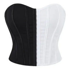 Haut court bustier sans bretelles et épaules dénudées, style corset, dos nu, pour femme, mode été