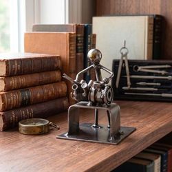 'Inspirational Eco-Friendly Recycled Metal Mechanic Figurine'
