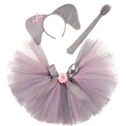 Child Flying Elephant Dumbo Costumes for Baby Girls Animal Halloween Tutu Dress for Birthday Cake Smash Outfit Photo Shoot