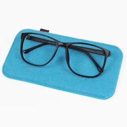 Étui à lunettes portable en feutre doux 6 couleurs – Sac de rangement pour lunettes de soleil