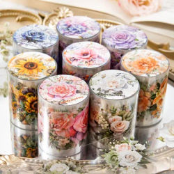 50mm * 2m PET plante fleurs ruban autocollant décoratif collage adhésif bricolage Scrapbooking fait à la main ruban de masquage