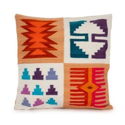 'Andean-Inspired Handwoven 100% Wool Cushion Cover from Peru'