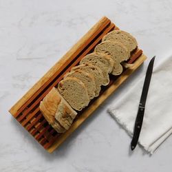 'Cottage-Themed Jobillo & Palo Blanco Wood Cutting Breadboard'