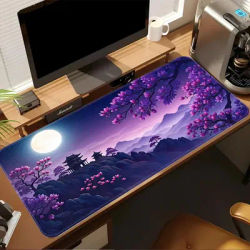 Tapis de souris pour console de jeu, tapis de bureau, tapis pour ordinateur portable, accessoires de bureau, tapis de souris en caoutchouc, fleurs de cerisier japonaises