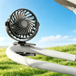 Clip Fan Portable Rechargeable 720° Rotatable Hanging Fan Air Cooler Indoor and Outdoor Camping Portable Baby Stroller Clip Fan