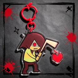 Deltarune Kris + Soul Acrylic Keychain Cute RPG Game Fan Merch Backpack Charm Pendant Mobile Phone Strap Gift