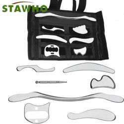 1/4/5/7pcs Stainless Steel Gua Sha Scraping Massage Tool Set IASTM Tools Great Soft Tissue Mobilization Tool