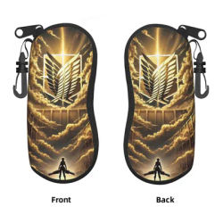 Attacks on Anime Titans – étui à lunettes, pochette pour lunettes de soleil, pochette souple pour accessoires de lunettes, étui original unisexe pour lunettes