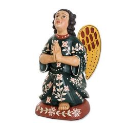 'Angel of Hope' - Guatemalan Handmade Angel Wood Sculpture