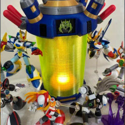 Anime Mega Man X Rockman X Transport Capsule Lamp Led Night Light Desk Lamp Anime Periphery Display Box Collectible Toy Gift