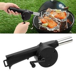 Ventilatore per barbecue, soffiatore d'aria, accendifuoco rapido, portatile, manuale a manovella per picnic all'aperto, campeggio, cucina, barbecue, griglie a carbone, accessori per fornelli