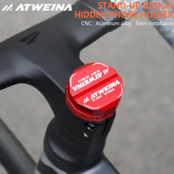 ATWEINA Aluminum Alloy Round Bicycle Phone Holder CNC Craftsmanship Rotatable For Road Bike Handlebar Phone Holder