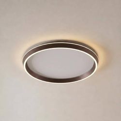 Plafoniera soffitto Rylan Lucande, dimmerabile, Marrone / Ruggine, Soggiorno / Sala da pranzo, Metallo, Moderno, Plafoniera