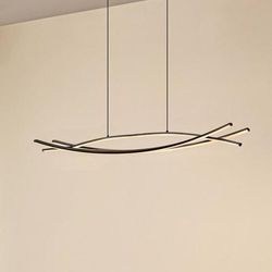 Lucande Lampada LED a sospensione Sayori, 98 cm, nera, dimmerabile Sayori Lucande,, Nero, Soggiorno / Sala da pranzo, Metallo, Moderno