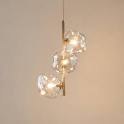 Lampada a sospensione Lava TK Lighting, dimmerabile, Crema / Ambra, Soggiorno / Sala da pranzo, Vetro, Moderno, Lampada a sospensione