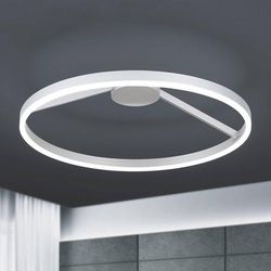 ORION Plafoniera a LED Robert, dimmerabile, Alluminio / Grigio / Zincato, Soggiorno / Sala da pranzo, Alluminio, Moderno, Plafoniera LED