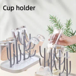 New Bottle Dry Rack Baby Bottle Drain Drying Racks Blue Pink Baby Bottle Cleaning Dryer Drainer Storage Drying Rack