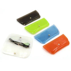 Étui à lunettes en PVC pour femmes, hommes et filles, étui à lunettes de protection monochrome, étui à lunettes mignon