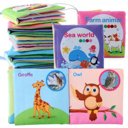8PCS/Pack Colorful Baby Cloth Book Teaches and Objects Soft Fabric Early Learning Toy