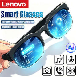 Lunettes intelligentes Lenovo 2026, nouvelle version, avec Bluetooth, conversation, traduction, enregistrement, écoute de musique, pour hommes et femmes, lunettes de soleil intelligentes