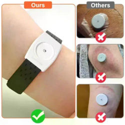 /YOV/1Pcs Adjustable Diabetic Monitor Strap Non Slip Glucose Meter Armband For Home Travel Comfortable Wear