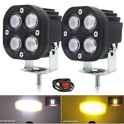 Luci di guida fuoristrada a LED da 40 W, spot da 3 pollici, impermeabili, fendinebbia, lampade da lavoro per fuoristrada, auto, camion, ATV, UTV, SUV, barche, moto