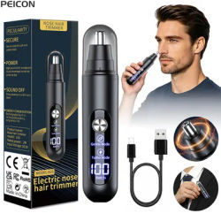 Tondeuse à poils de nez pour hommes, tondeuse électrique rechargeable par USB pour le nez et les oreilles, mini-tondeuse à poils de nez et sourcils