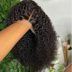 10Inch Short Bob Wig 13x4 Lace Frontal Wig Curly Human Hair Wig Brazilian Deep Wave Natural Hairline Remy Hair Pre-plucked Baby Hair